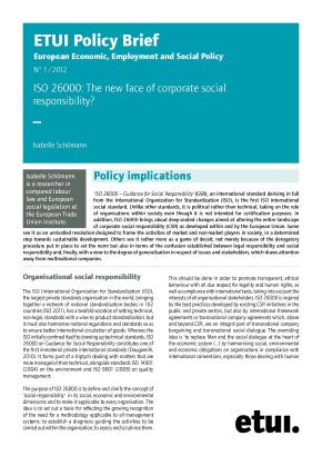 ISO 26000: The new face of corporate social responsibility?