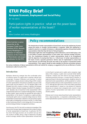 Participation rights in practice: what are the power bases of worker representatives at the board?