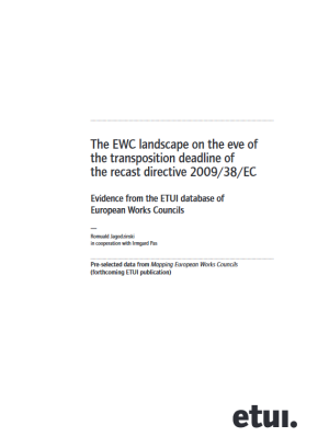 The EWC landscape on the eve of the transposition deadline of the recast directive 2009/38/EC – Evidence from the ETUI database of European Works Councils
